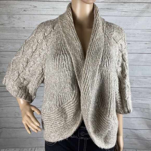 Chico's Size 1 Open Front Cardigan Sweater - Picture 1 of 12